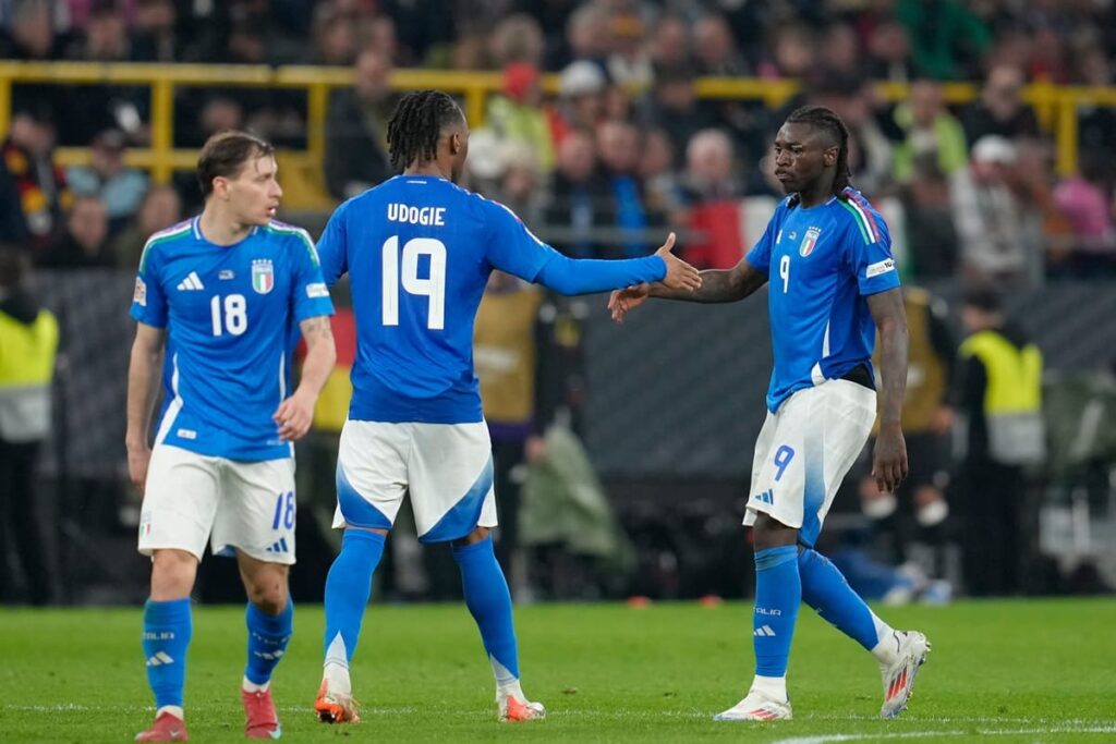 Nicolò Barella, Destiny Udogie e Moise Kean - Foto Scott Coleman / IPA Sport / IPA