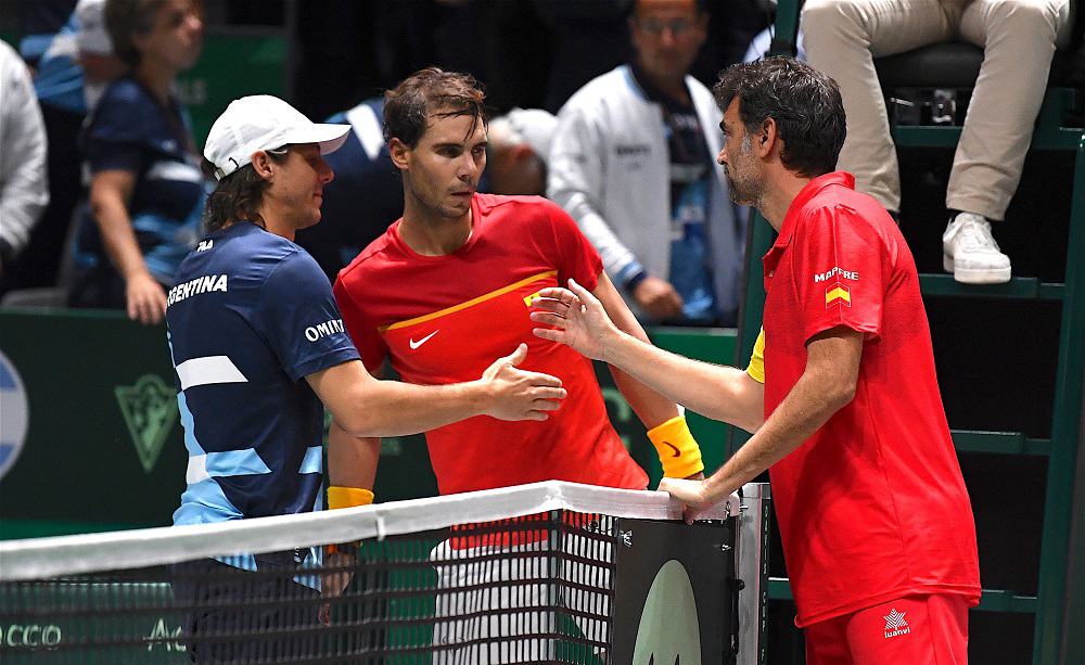 Rafael Nadal, Gaston Gaudio e Sergi Bruguera: finali Coppa Davis 2019 - Foto Roberto Dell'Olivo