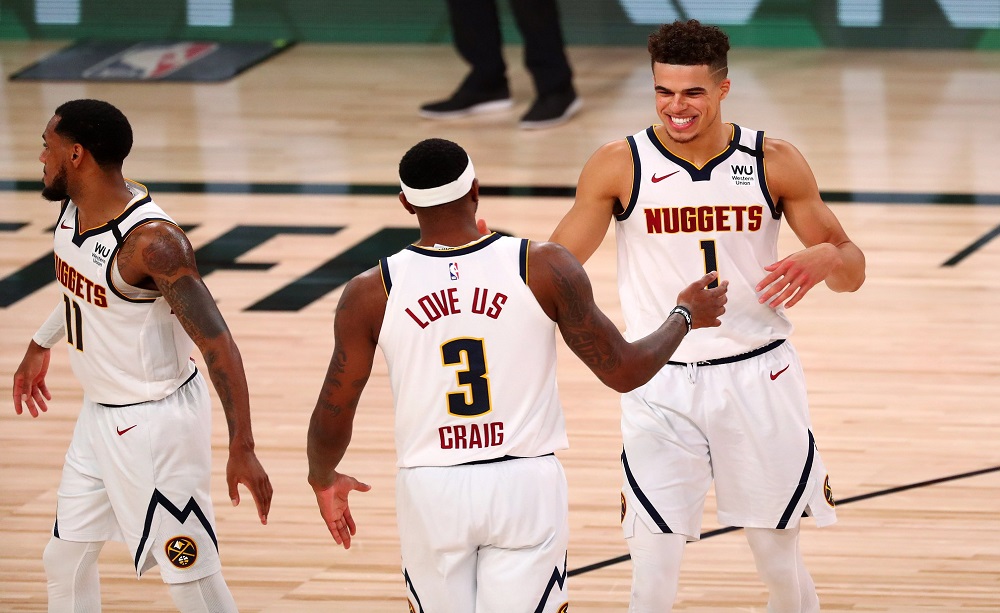 Micheal Porter Jr, Torrey Craig e Will Barton, Denver Nuggets Official Facebook Page