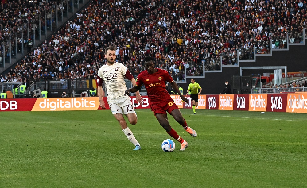 Norbert Gyomber e Felix Afena-Gyan, Roma-Salernitana - Foto Antonio Fraioli