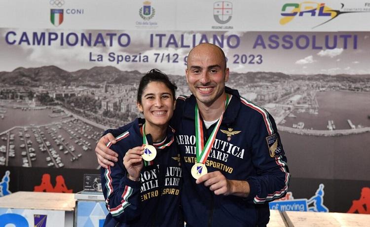 Francesca Palumbo e Alessio Foconi, Assoluti 2023 fioretto - Foto Federscherma