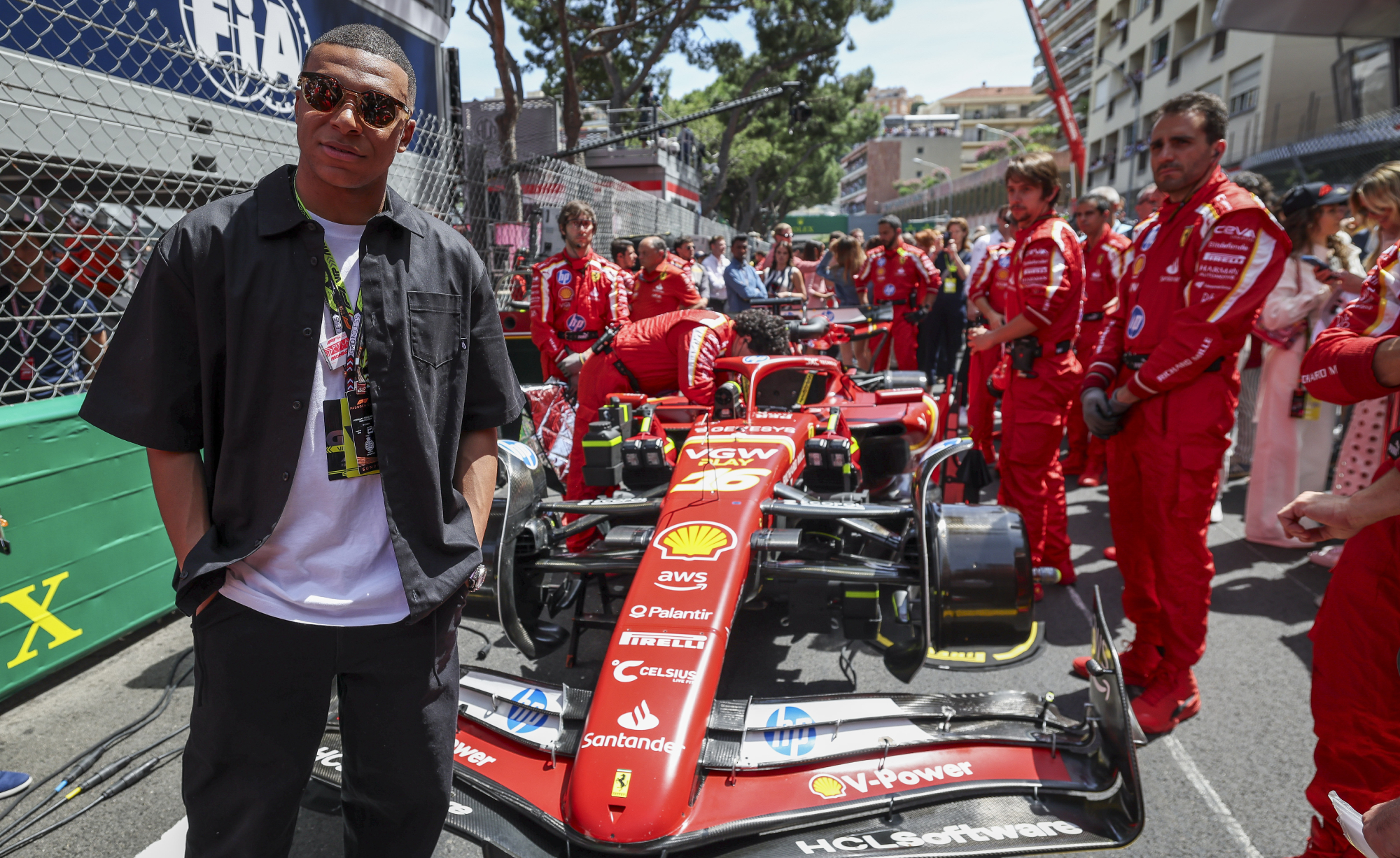 Mbappé F1 GP Monaco 2024