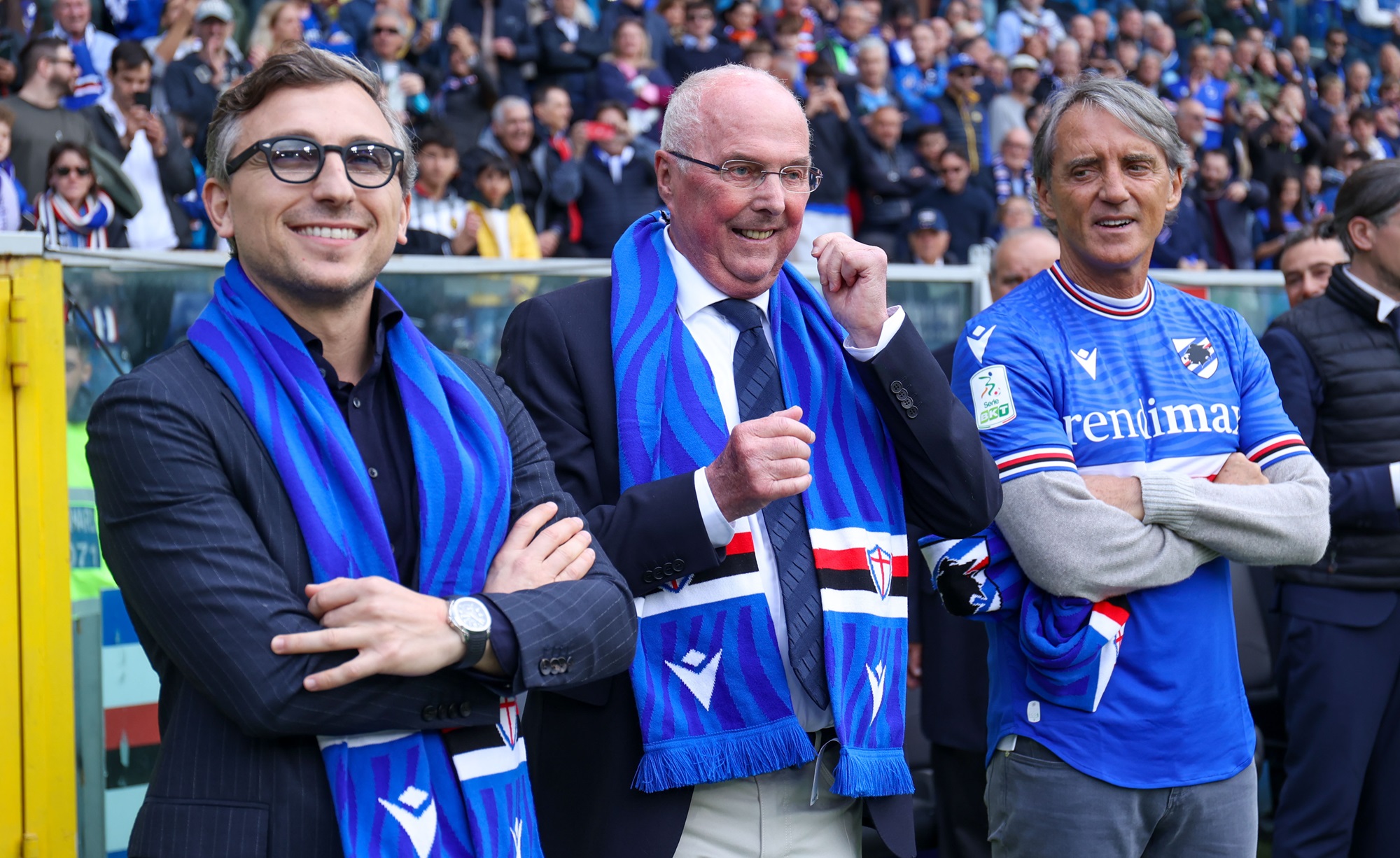 Matteo Manfredi, Sven Goran Eriksson e Roberto Mancini