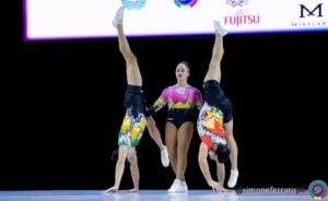 Trio ginnastica aerobica ai Mondiali di Pesaro