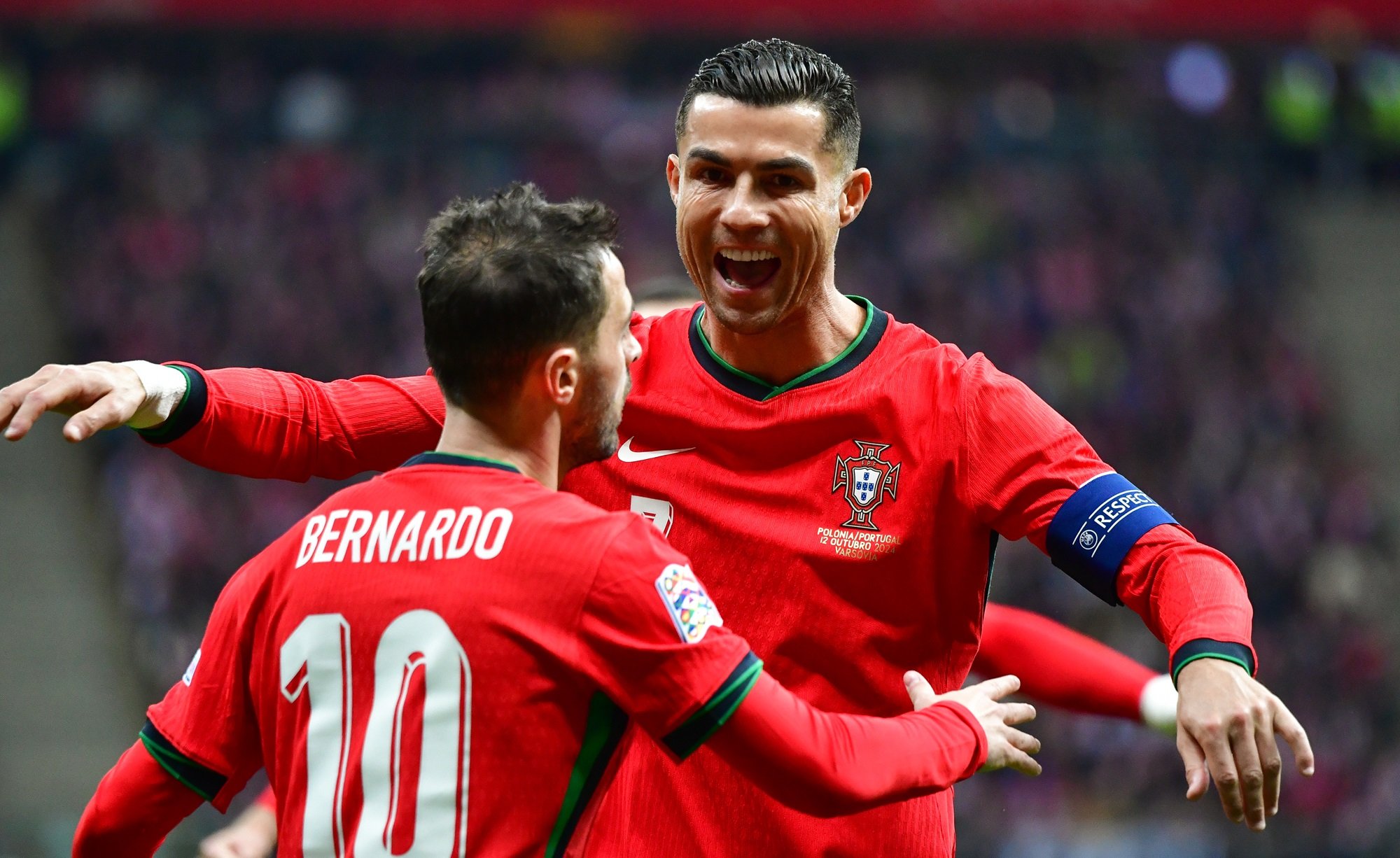 Cristiano Ronaldo e Bernardo Silva