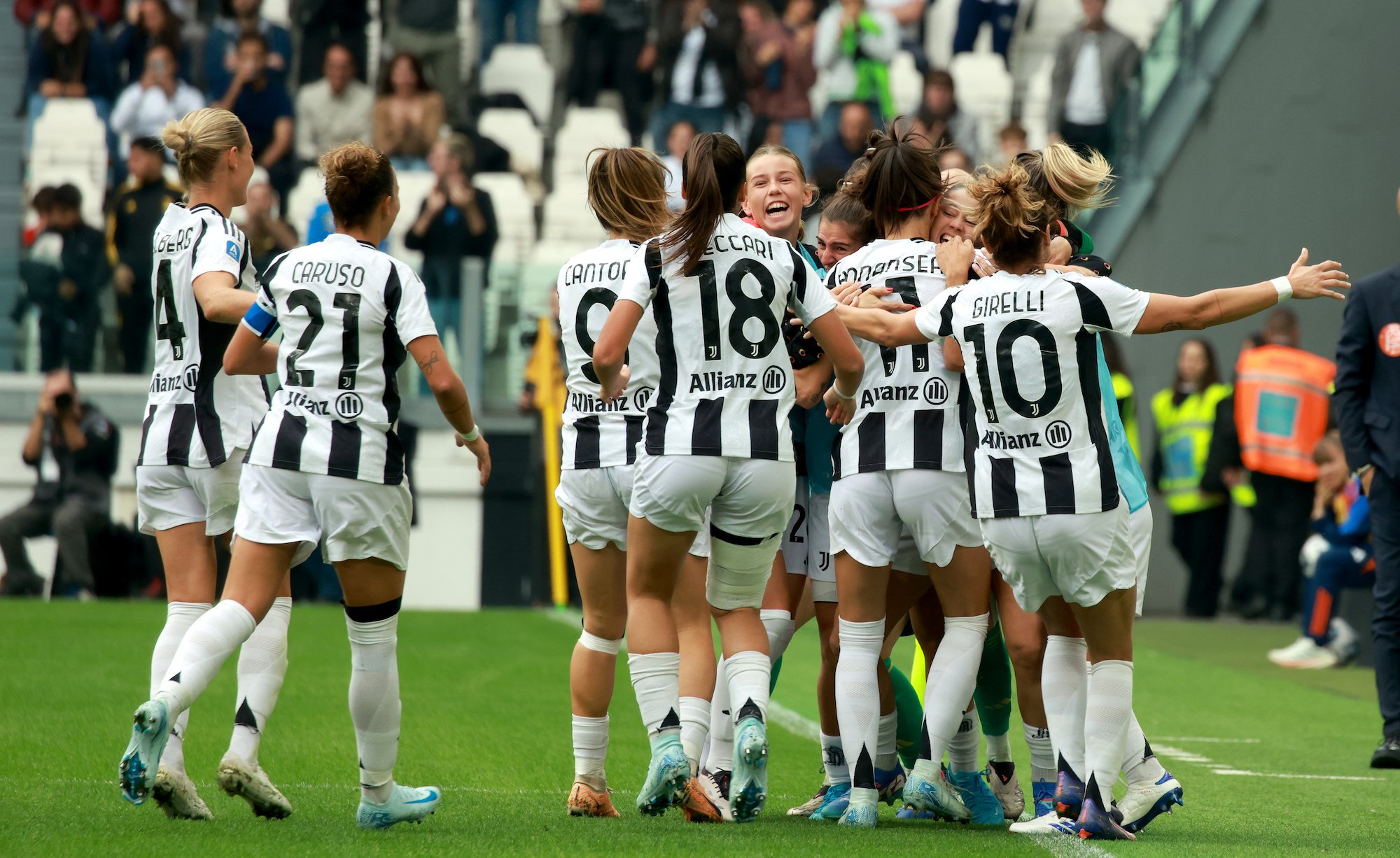 Esultanza Juventus femminile