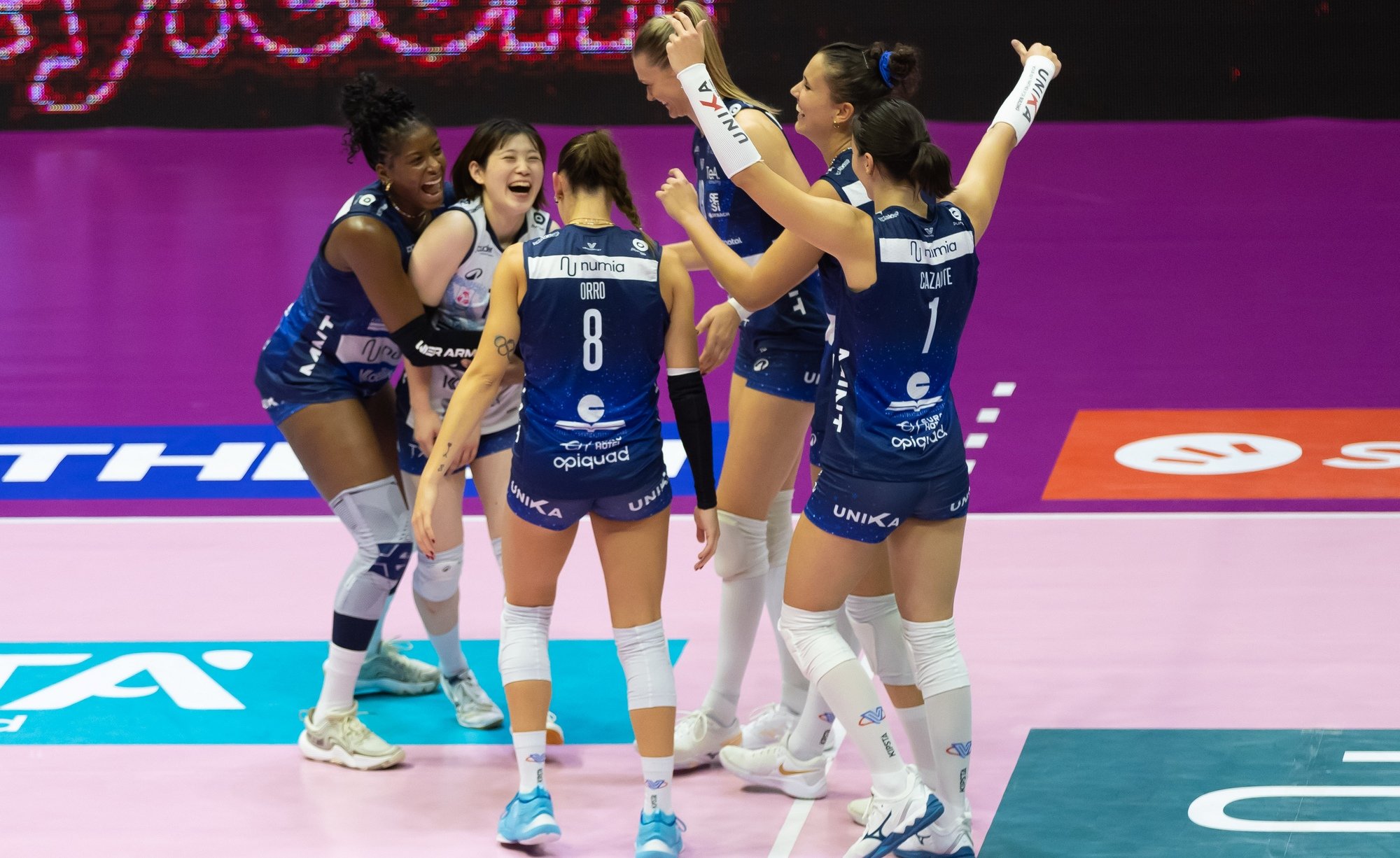 Esultanza Vero Volley Milano