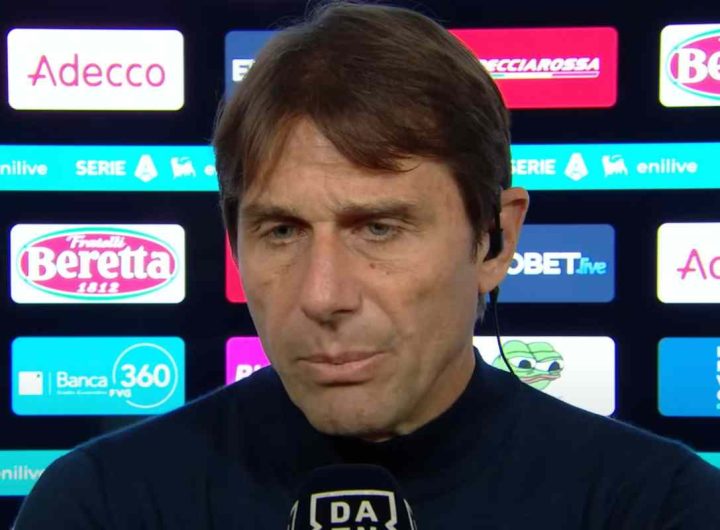 Antonio Conte nel post partita di Udinese-Napoli