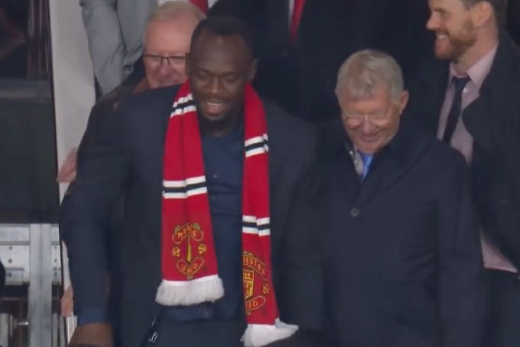 Bolt e Ferguson guardano una partita del Machester United