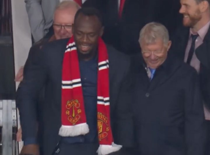 Bolt e Ferguson guardano una partita del Machester United