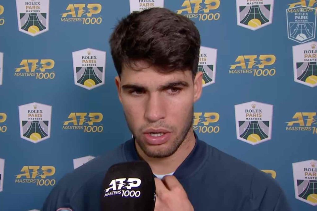 Alcarz intervistato dopo un match a Roland Garros