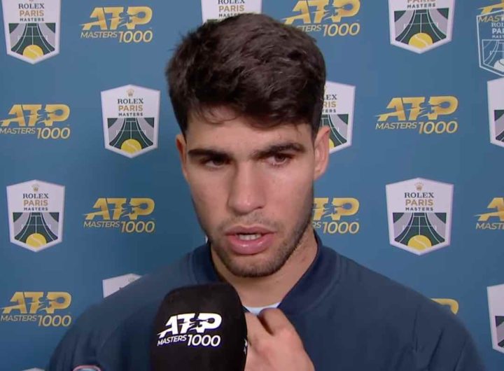 Alcarz intervistato dopo un match a Roland Garros