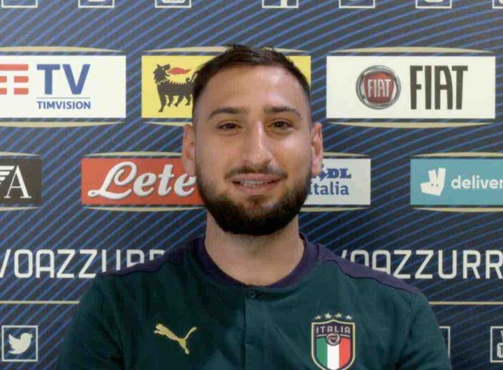 Donnarumma durante il ritiro della Nazionale