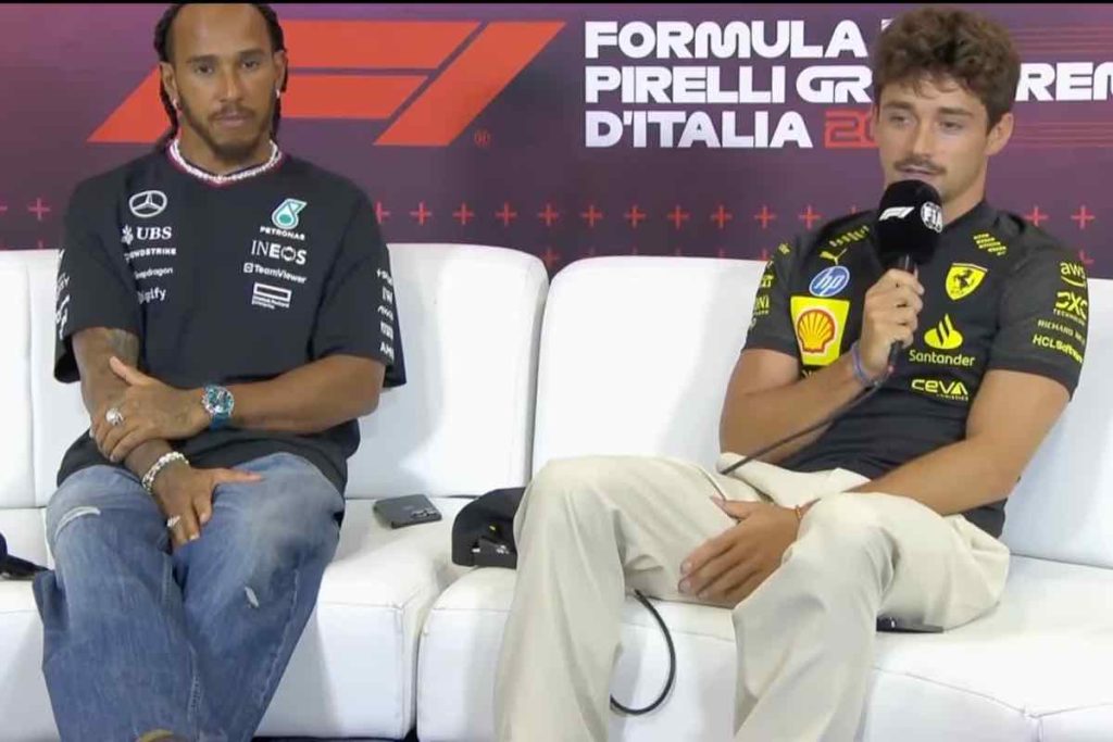 Hamilton e Leclerc in conferenza