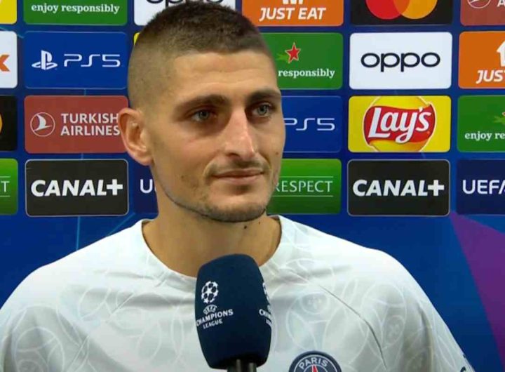 Verratti nel post partita di PSG Juventus 2022