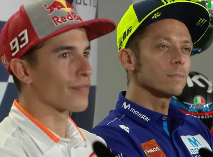 Valentino Rossi e Marc Marquez in conferenza