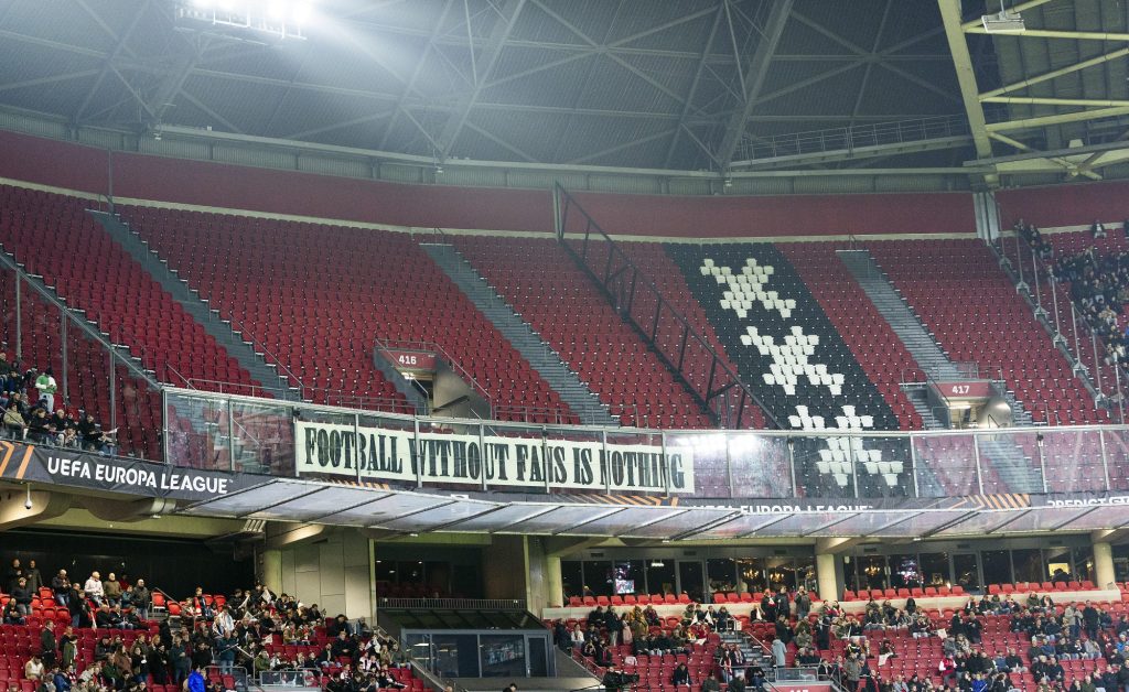 Striscione Ajax-Lazio