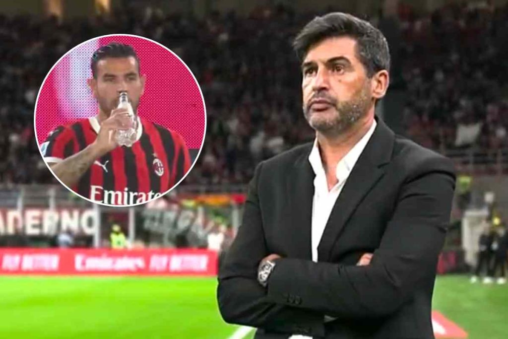 Paulo Fonseca allenatore del Milan e Theo Hernandez terzino sinistro del Milan