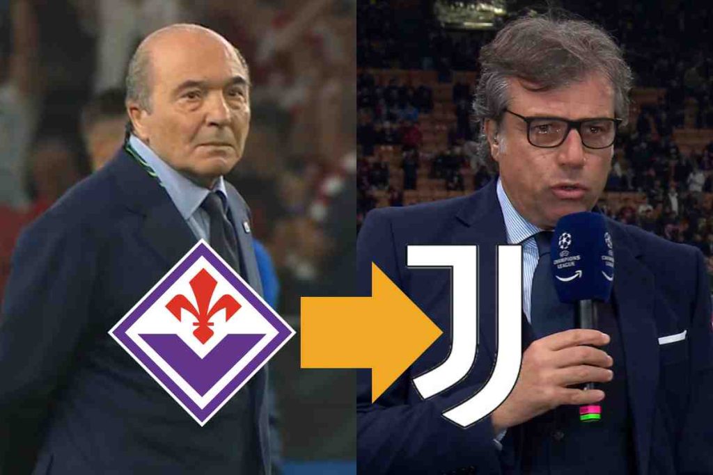 Rocco Commisso presidente Fiorentina e Cristiano Giuntoli direttore sportivo Juventus