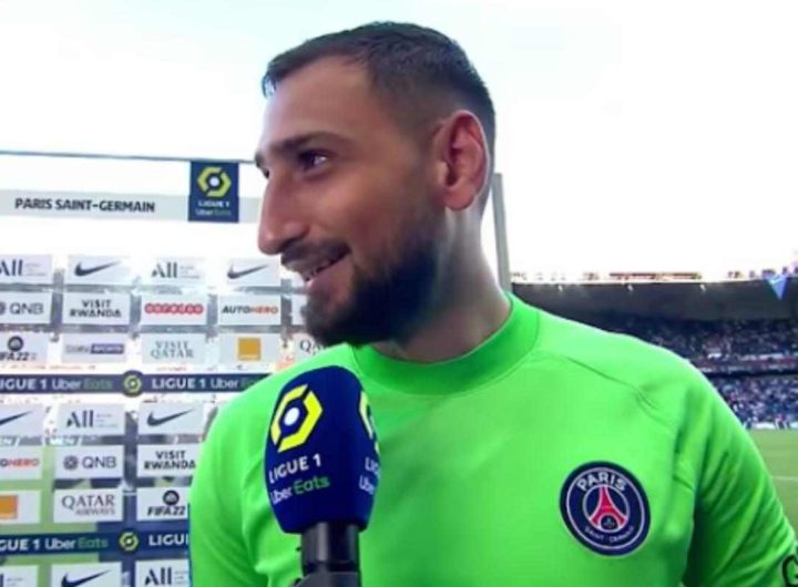 Donnarumma intervistato dopo una partita di Ligue 1