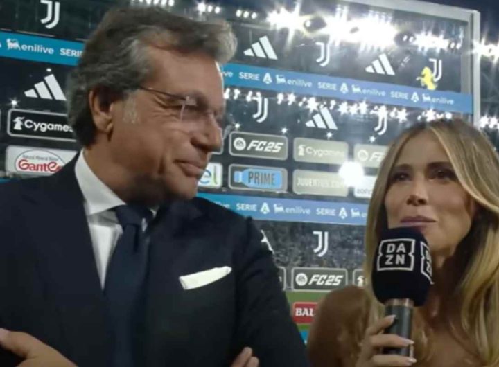 Giuntoli intervistato a Dazn da Diletta Leotta