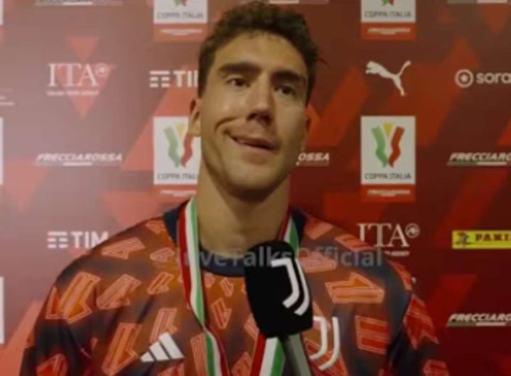 Vlahovic intervista dopo la finale di Coppa Italia