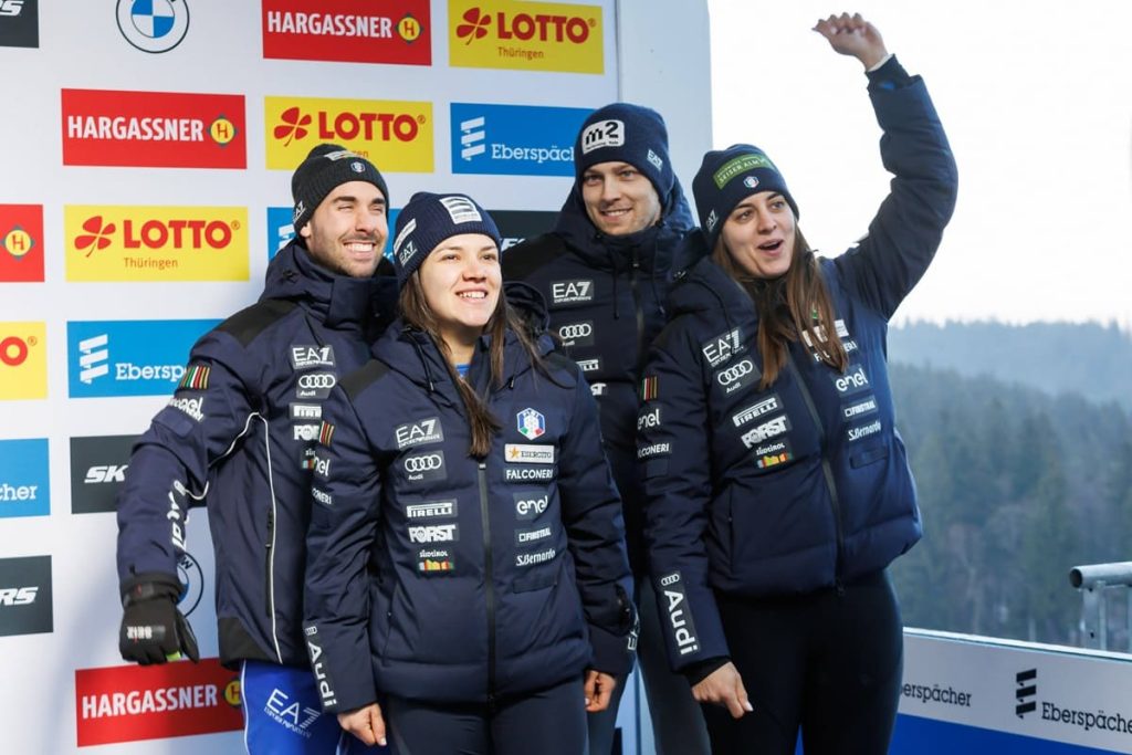 Andrea Vötter, Marion Oberhofer, Ivan Nagler e Fabian Malleier