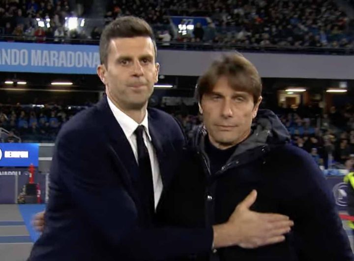 Conte e Motta si salutano prima di Napoli-Juve