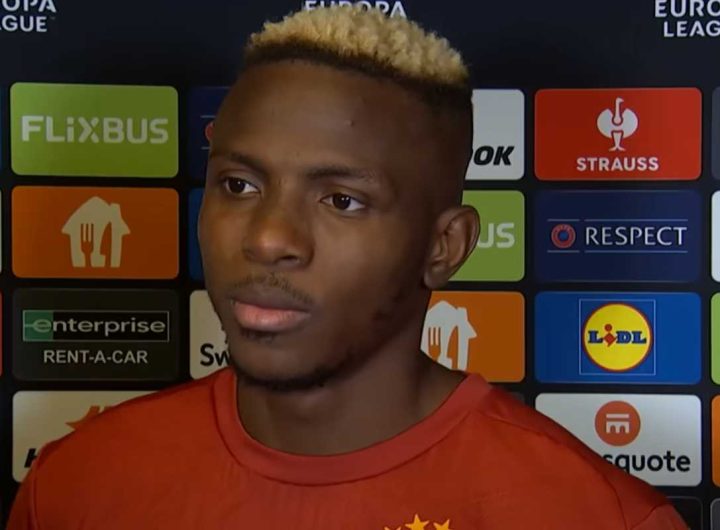 Victor Osimhen post gara di Europa League