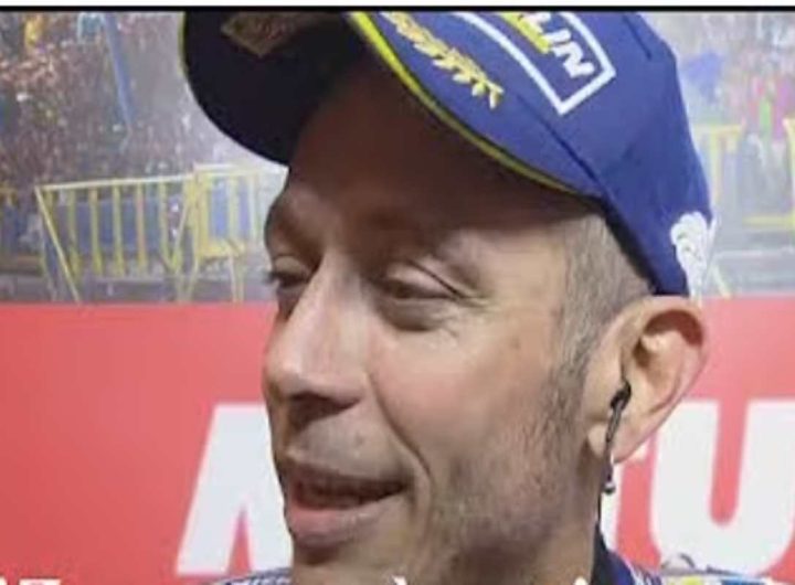 Valentino Rossi nel corso di una intervista