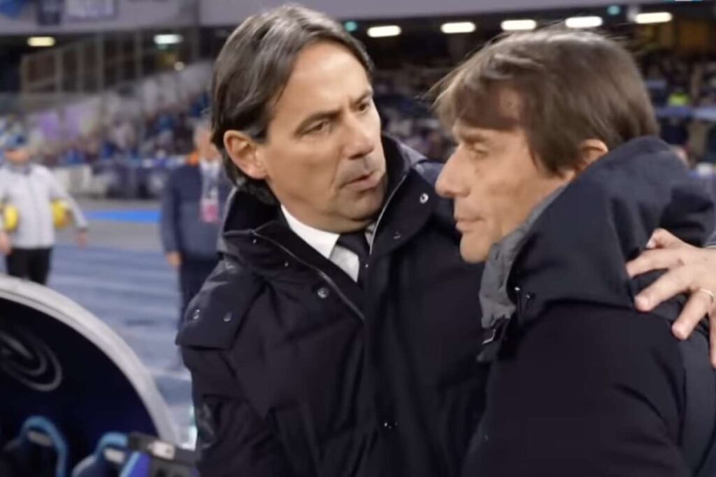 Inzaghi e Conte prima di Napoli-Inter