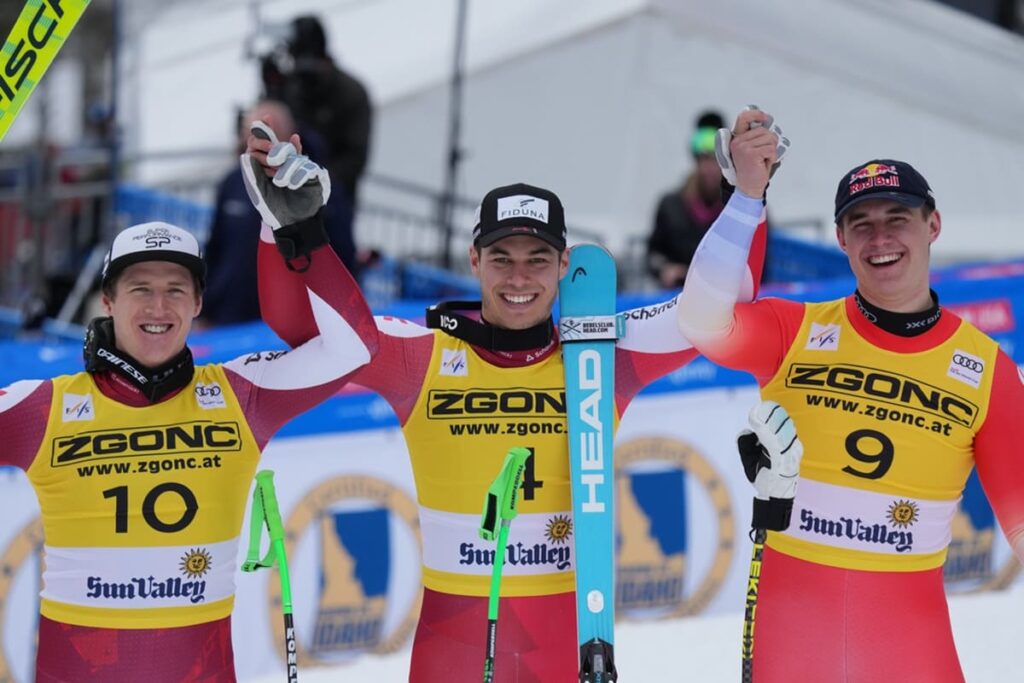 Raphael Haaser, Lukas Feurstein e Franjo Von Allmen