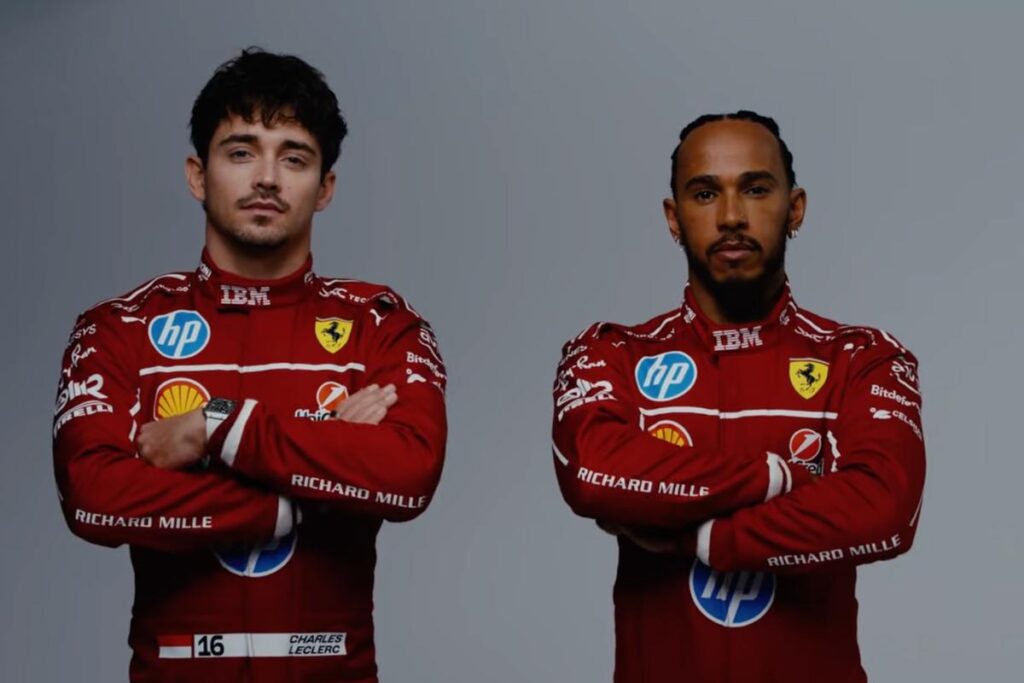 Charles Leclerc e Lewis Hamilton, piloti Ferrari