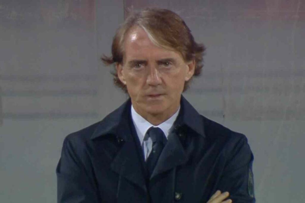 Mancini prima di una partita dell'Italia