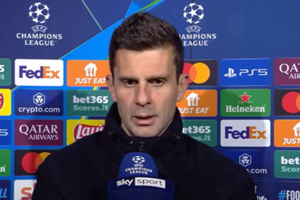 Thiago Motta intervistato dopo PSV-Juve