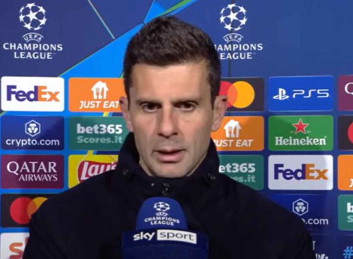 Thiago Motta intervistato dopo PSV-Juve