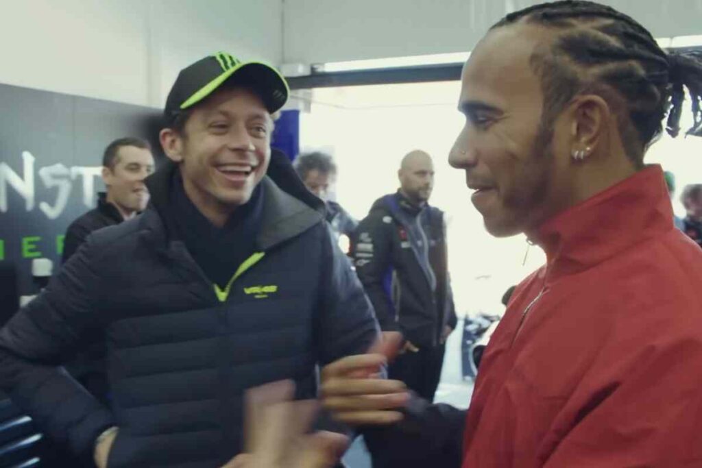 Valentino Rossi e Lewis Hamilton